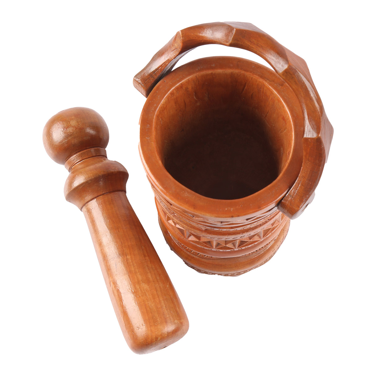 Wooden Crafted Mortar and Pestle