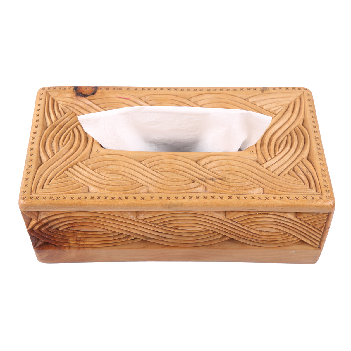 Wooden Tissue Box | Letter Engraved Tissue Holder