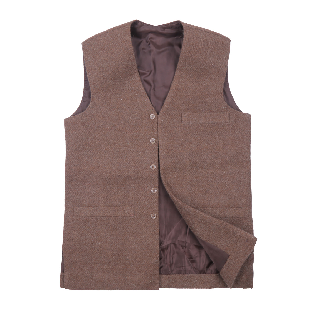 Metallic Copper Nuristani Waistcoat | Woolen Casual Wear Vest