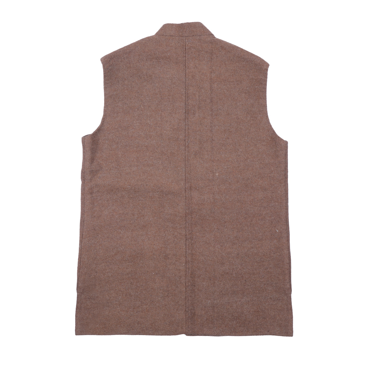 Camel Brown Nuristani Waistcoat | Woolen Casual Wear Vest