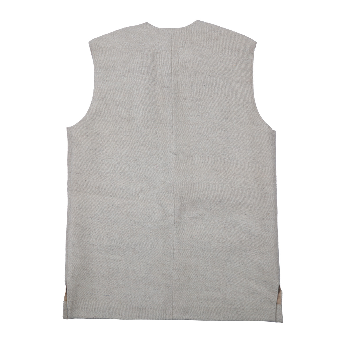 Cream Nuristani Waistcoat | Woolen Casual Wear Vest