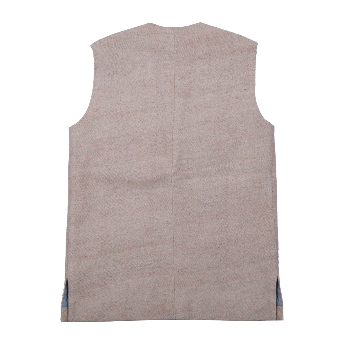 Light Almond Nuristani Waistcoat | Woolen Casual Wear Vest 