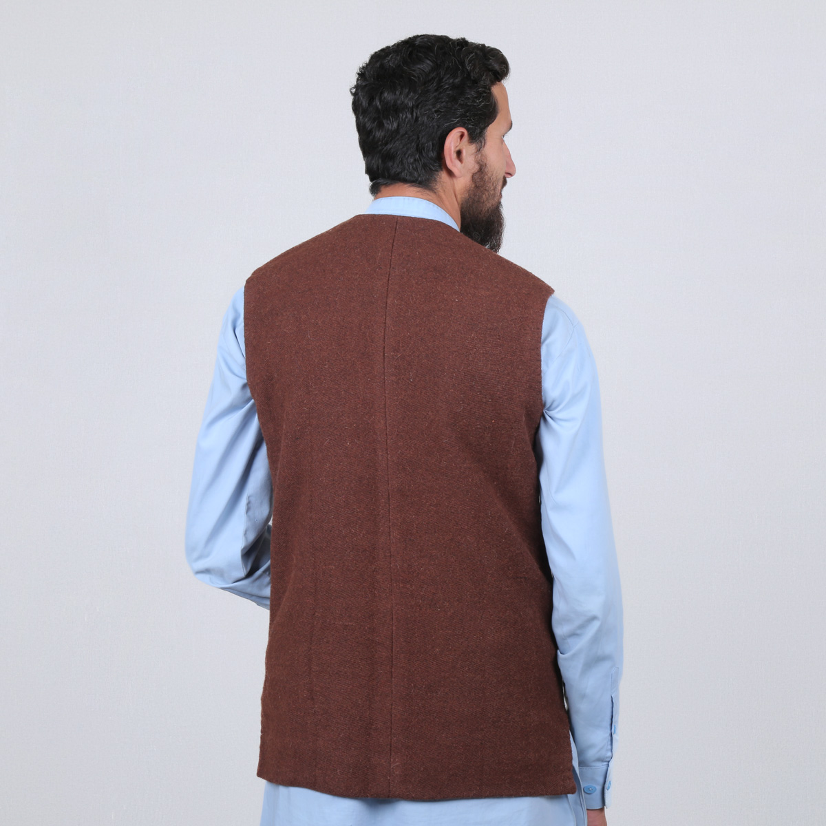 Cinnamon Nuristani Waistcoat | Woolen Casual Wear Vest
