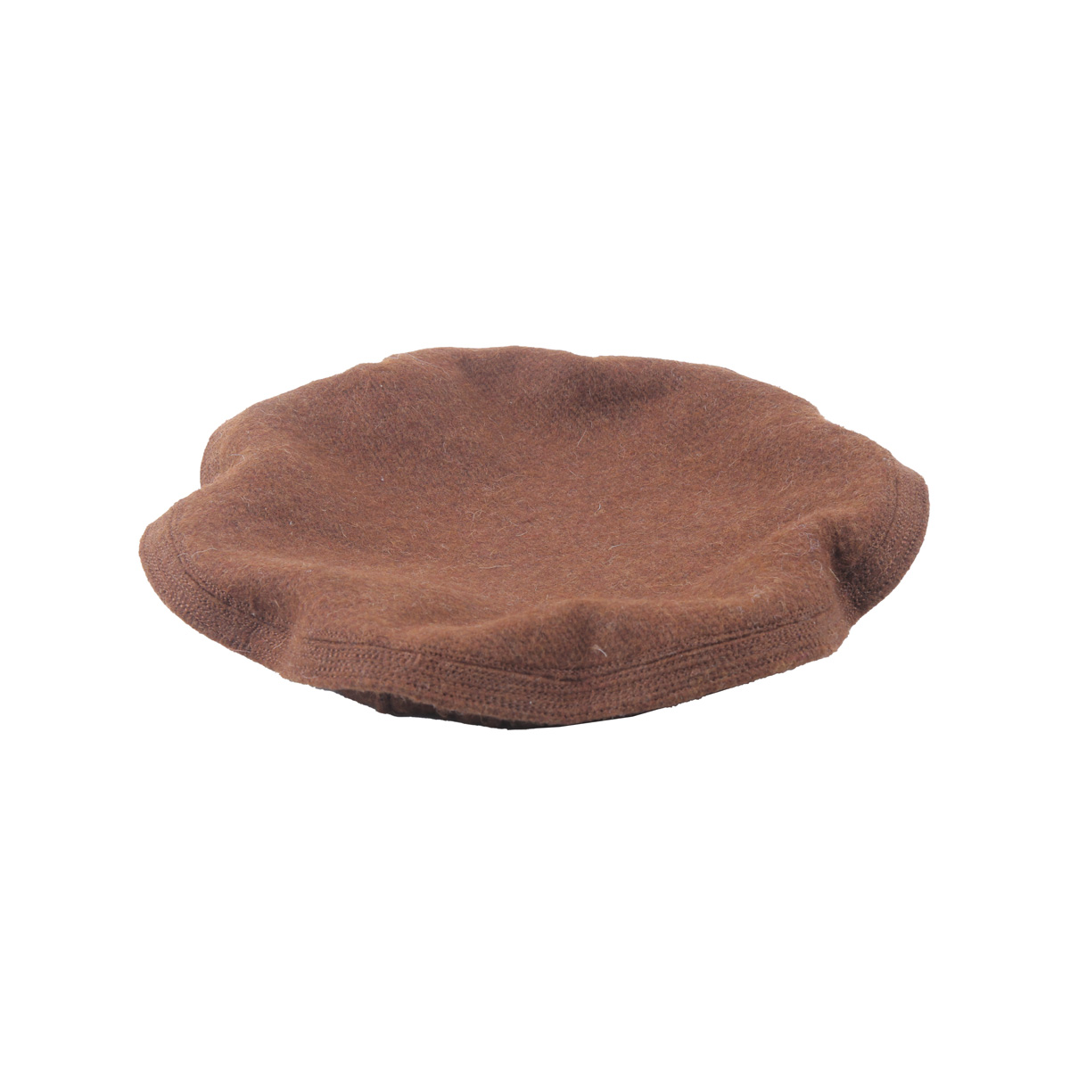Dark Tawny Nuristani Pakol | Woolen Casual Wear Beret Style Hat