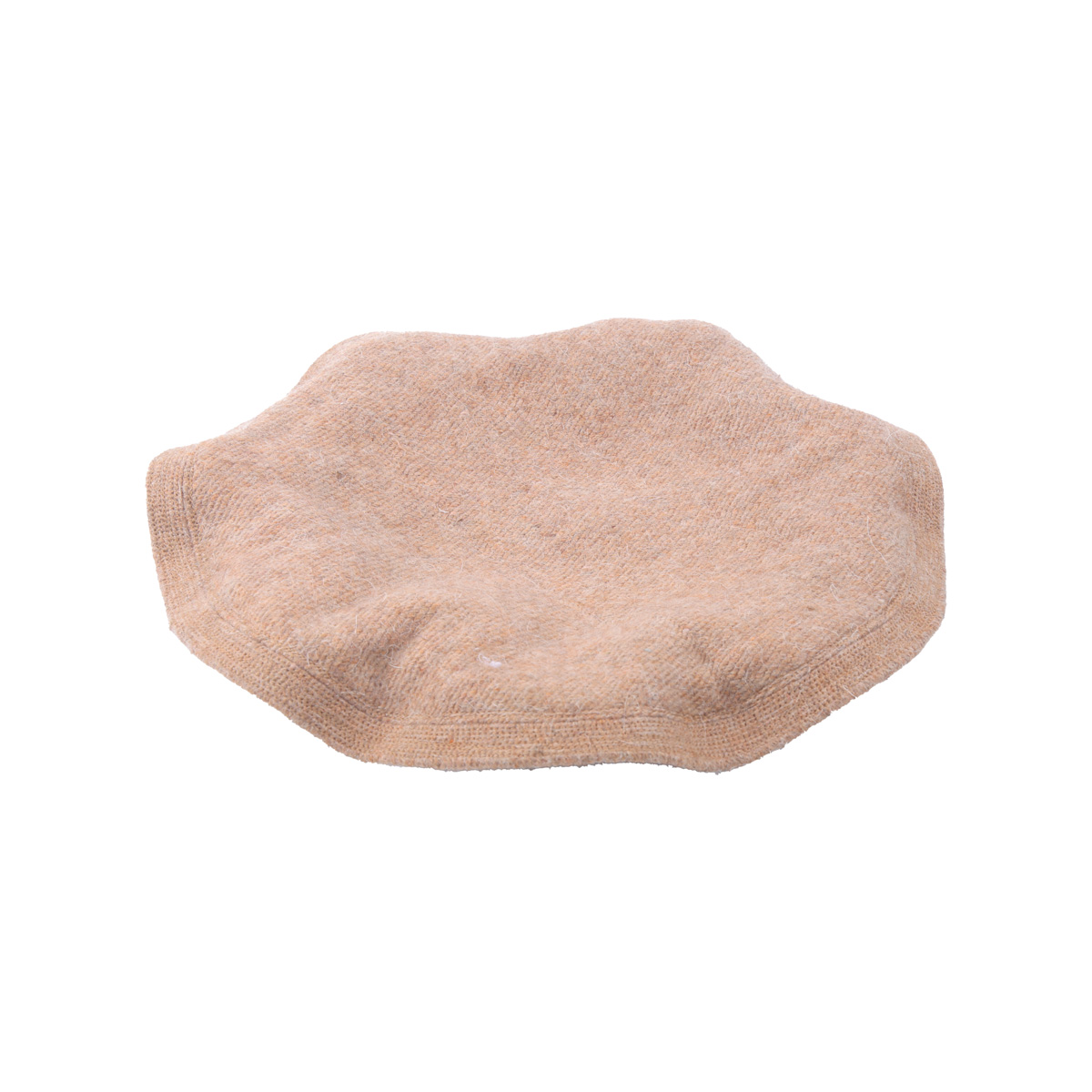 Cream Nuristani Pakol | Woolen Casual Wear Beret Style Hat