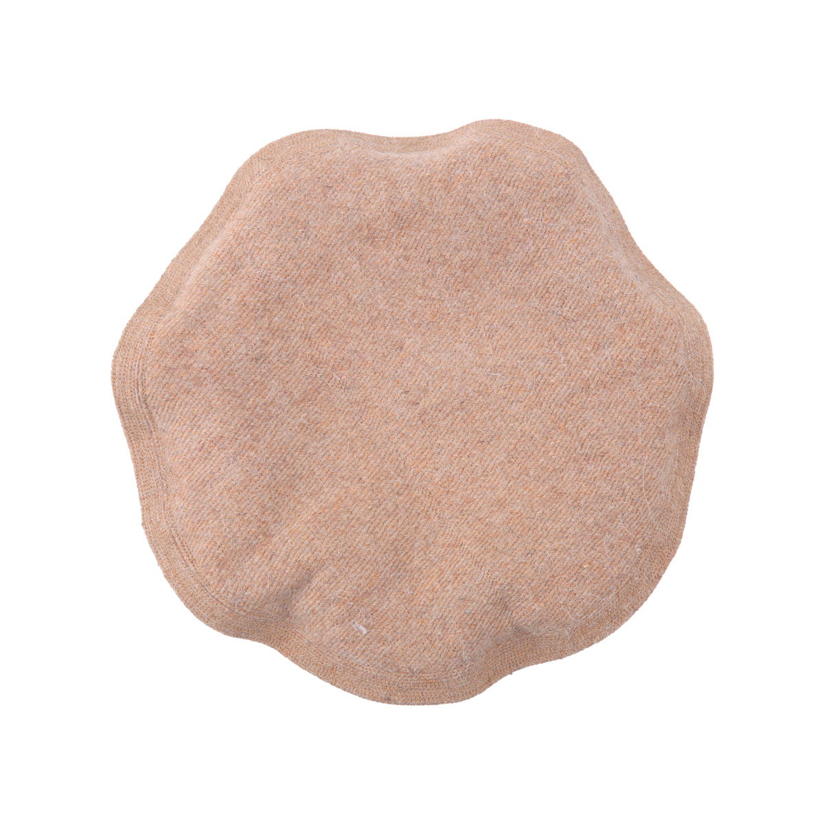 Cream Nuristani Pakol | Woolen Casual Wear Beret Style Hat