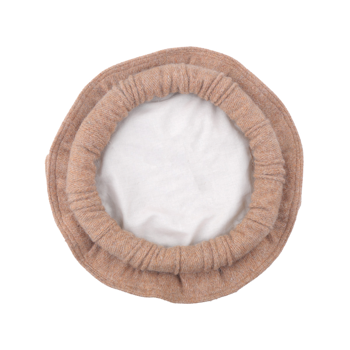 Cream Nuristani Pakol | Woolen Casual Wear Beret Style Hat