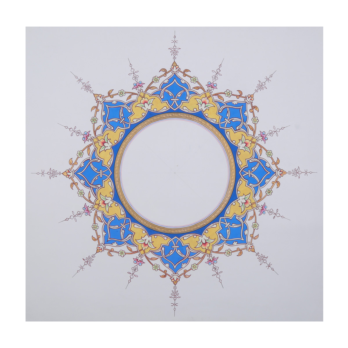 Mandala Frame Artwork | Round Miniature Frame Artwork