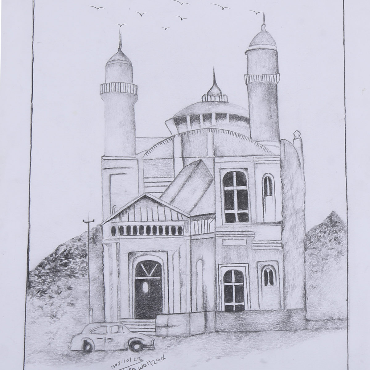 Shah Do Shamshira Sketch Painting | Wall-Hanging Artwork