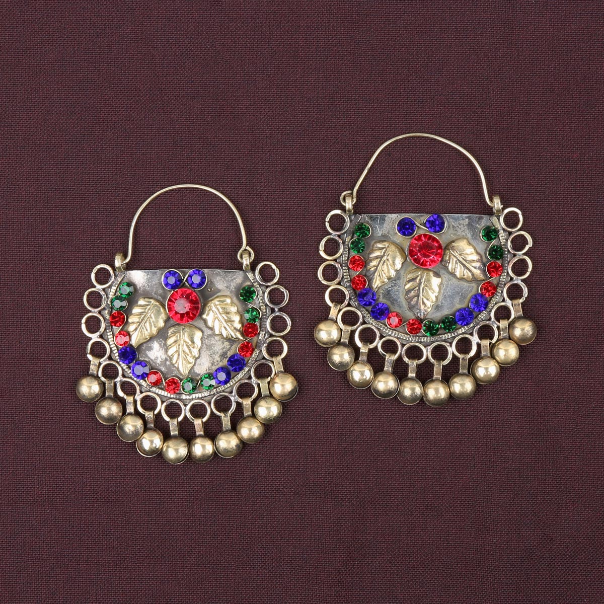 Antique Hazaragi Jewelry Set | Tribal Afghani Necklace, Headpiece, Earrings