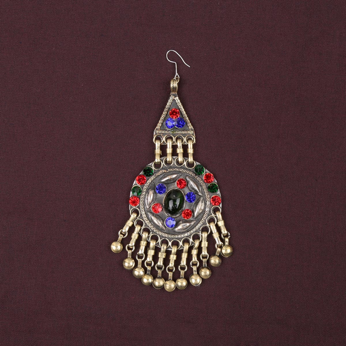 Tribal Afghani Bridal Jewelry Set | Traditional Necklace, Headpiece, Earrings 