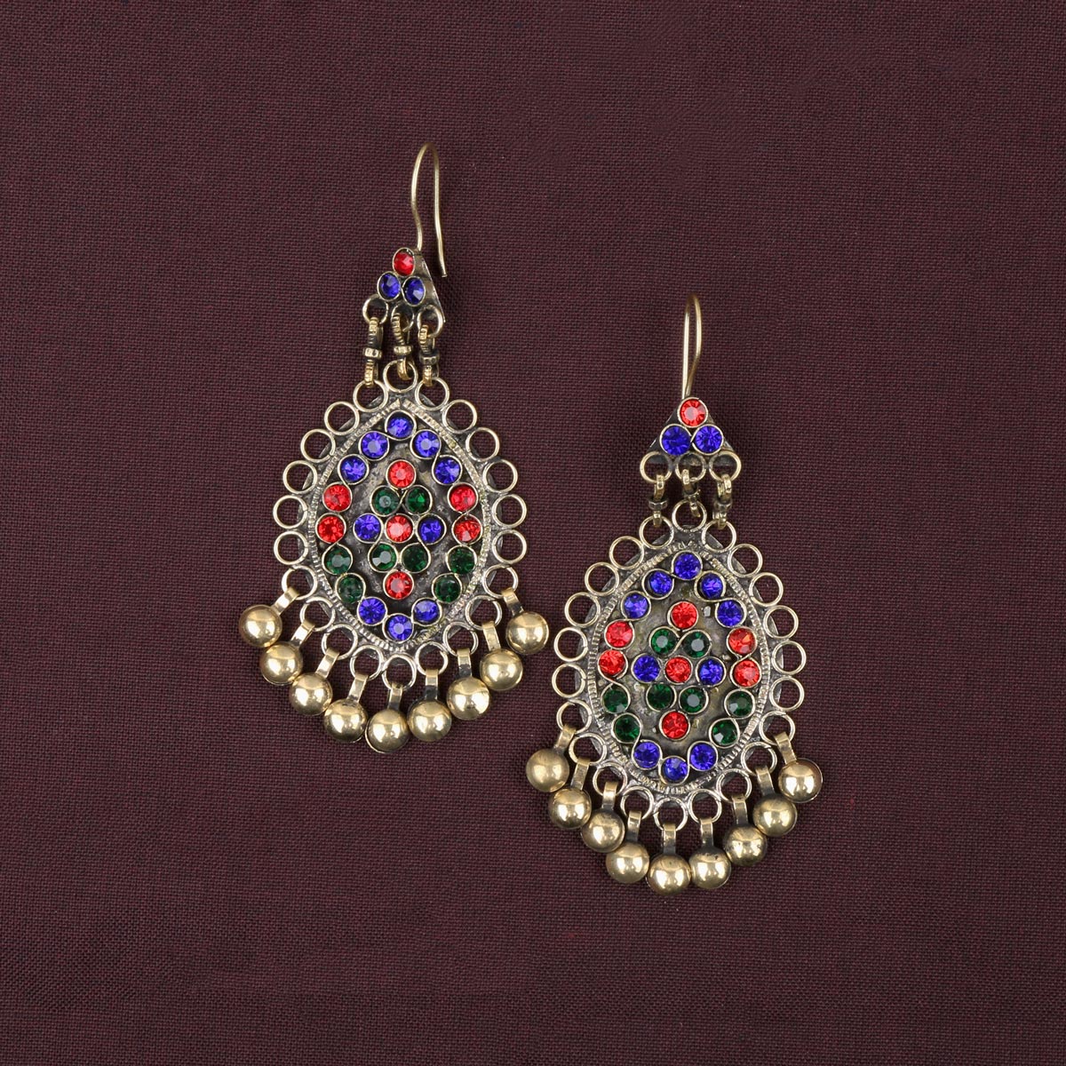 Tribal Afghani Bridal Jewelry Set | Traditional Necklace, Headpiece, Earrings 