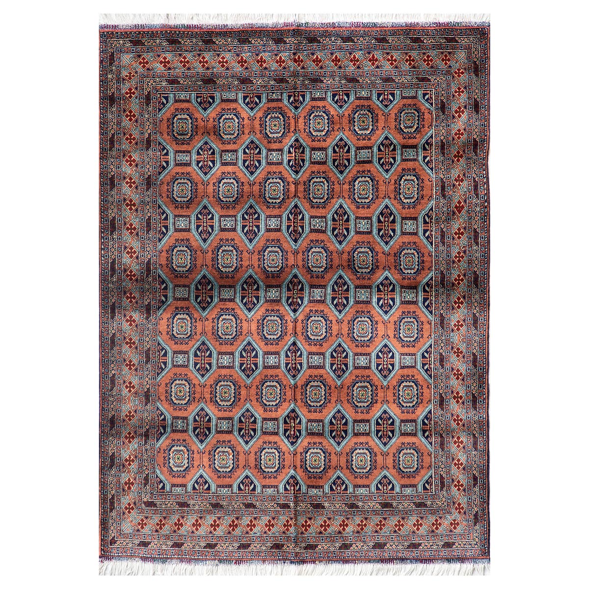 Zahir Shahi Design Trending Mazari Handmade Carpet | 6' 7" X 4' 9"