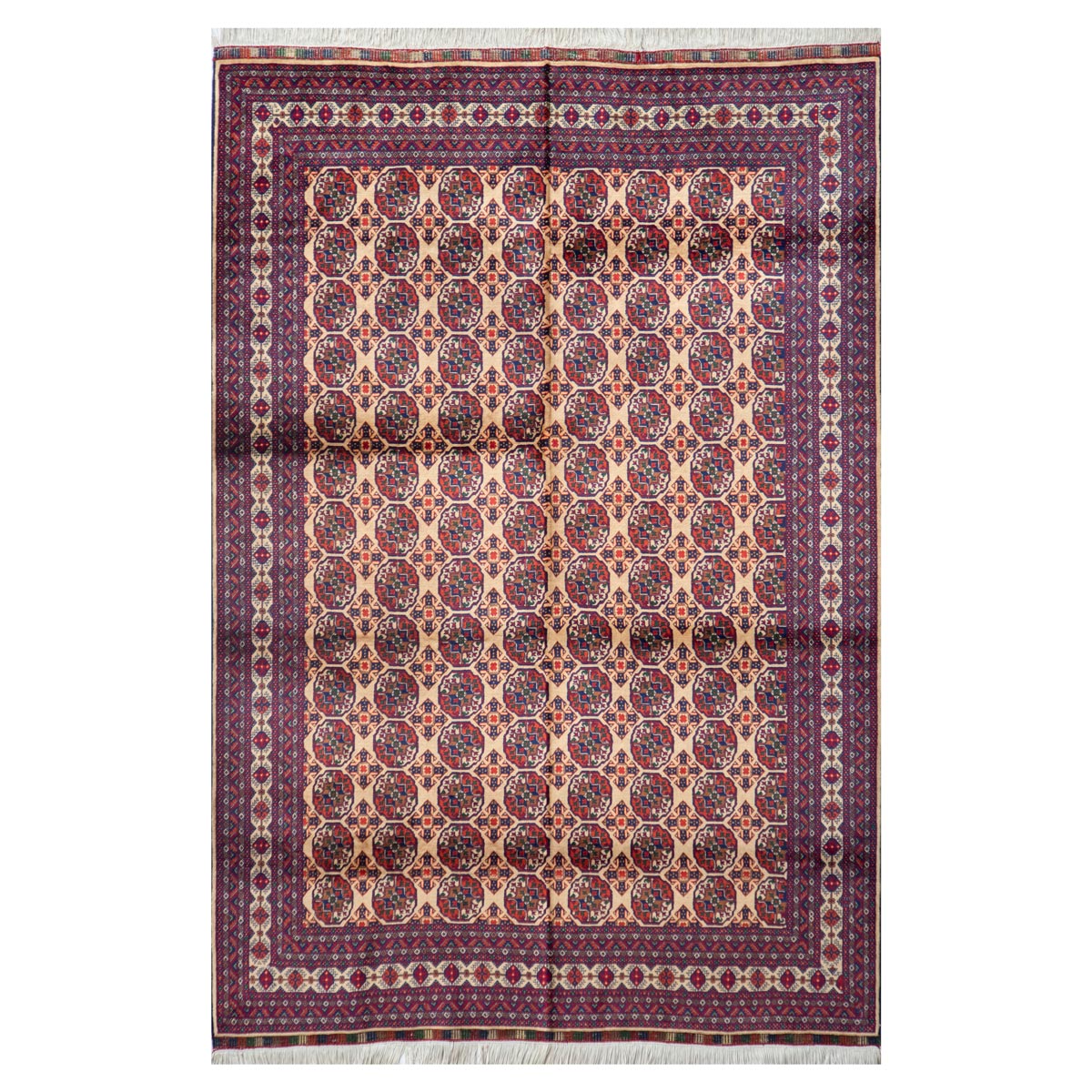 Ahal Gul Design Famous Afghani Rug | 7' 9" X 5' 5"