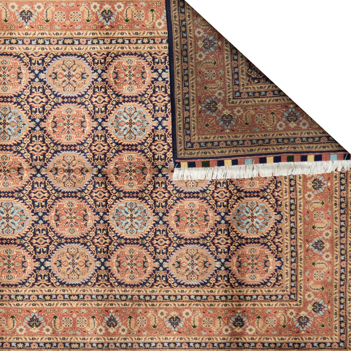 Patnosi Gul Design Handmade Beljik Wool Carpet | 8' 2" X 5' 4" 