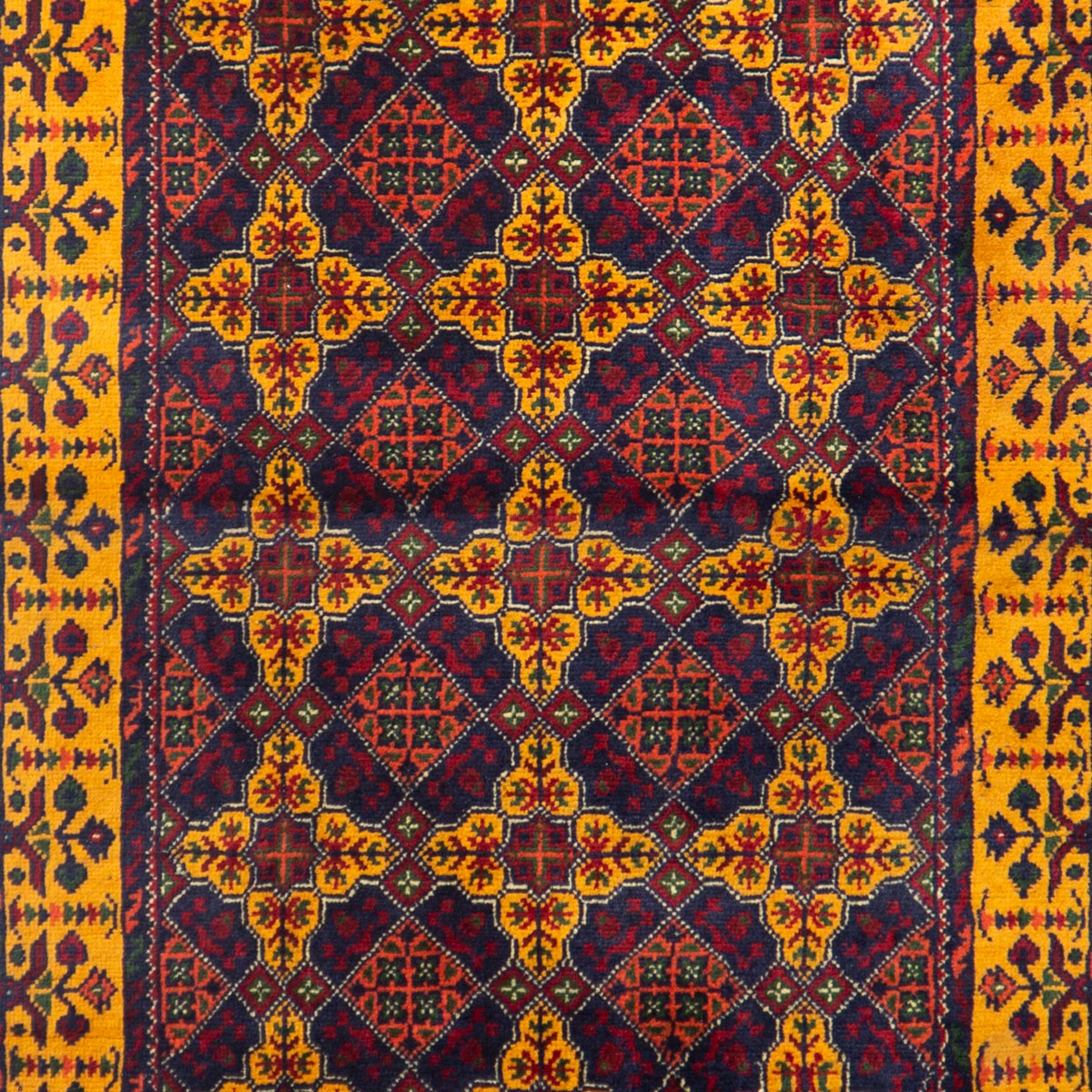 Antique Bright Colored Hand-Knotted Chobi Runner Rug | 6' 4" X 2' 4"