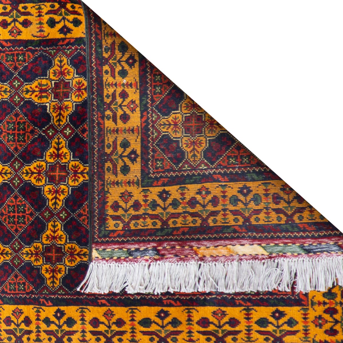 Antique Bright Colored Hand-Knotted Chobi Runner Rug | 6' 4" X 2' 4"
