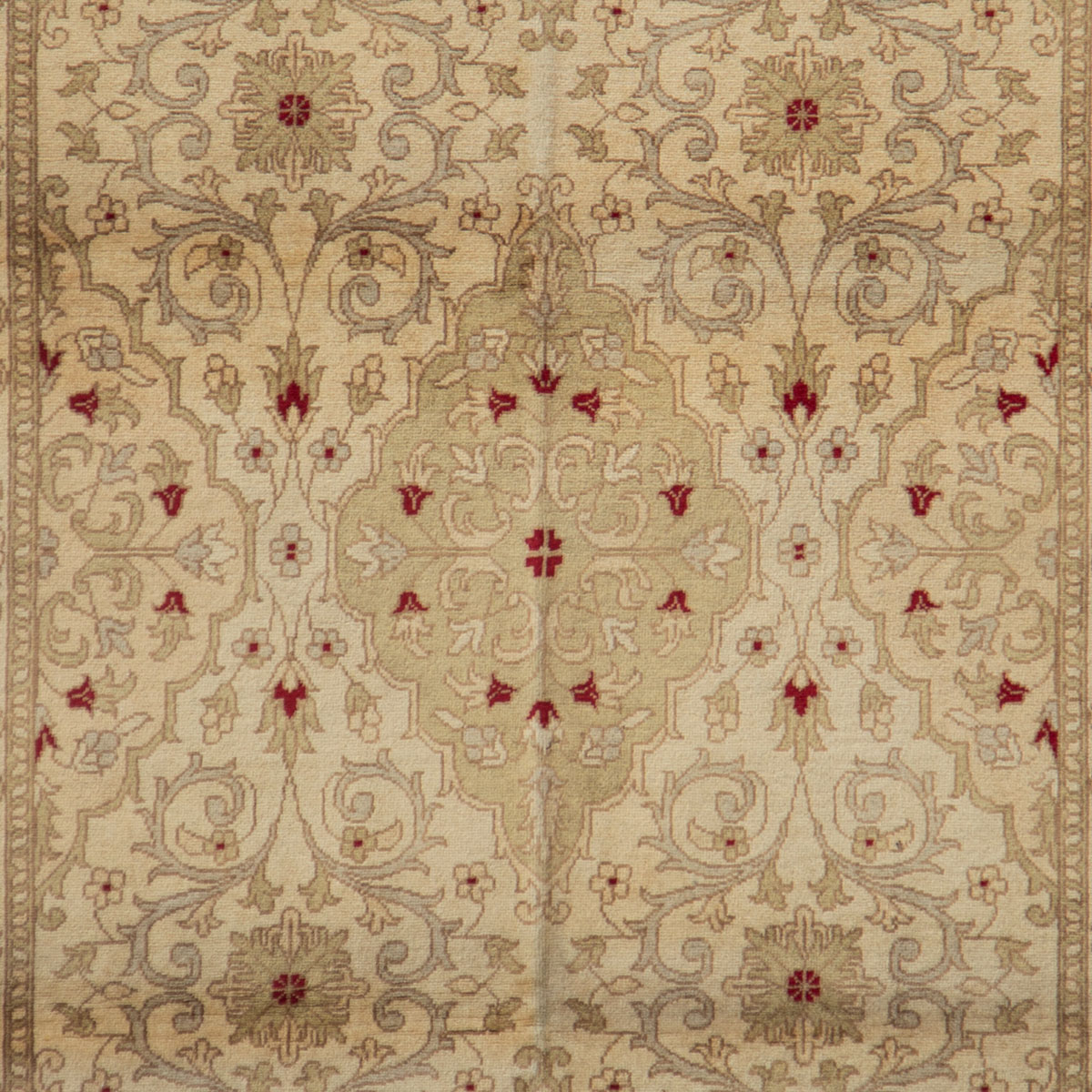 Hand-Knotted Warm Neutral Area Rug | 5' 0" X 3' 2"