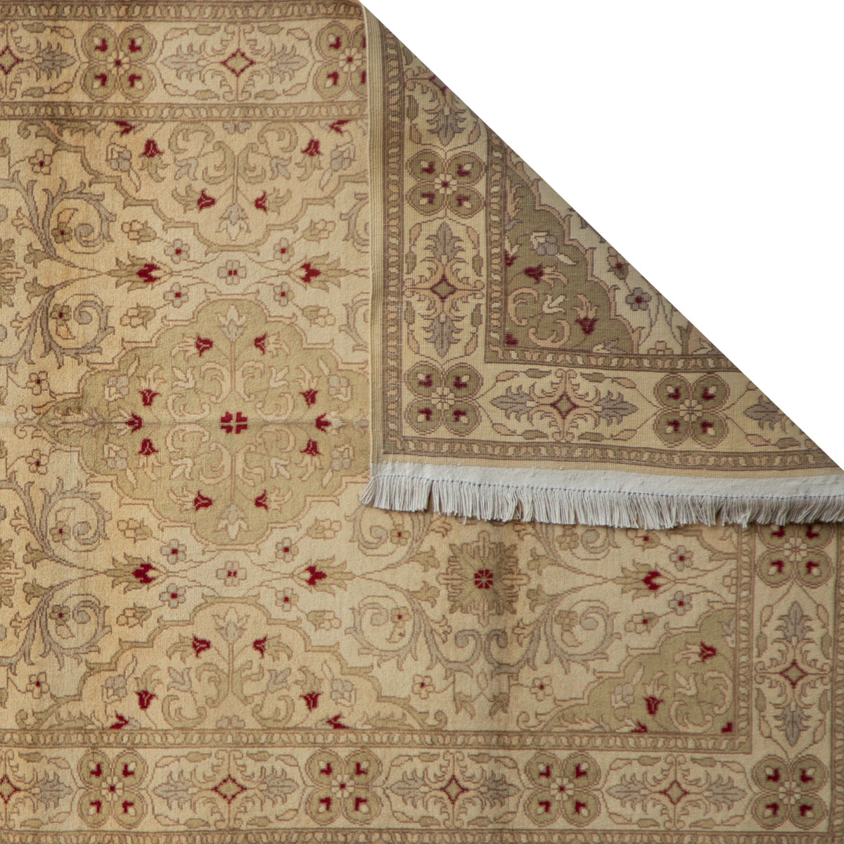 Hand-Knotted Warm Neutral Area Rug | 5' 0" X 3' 2"