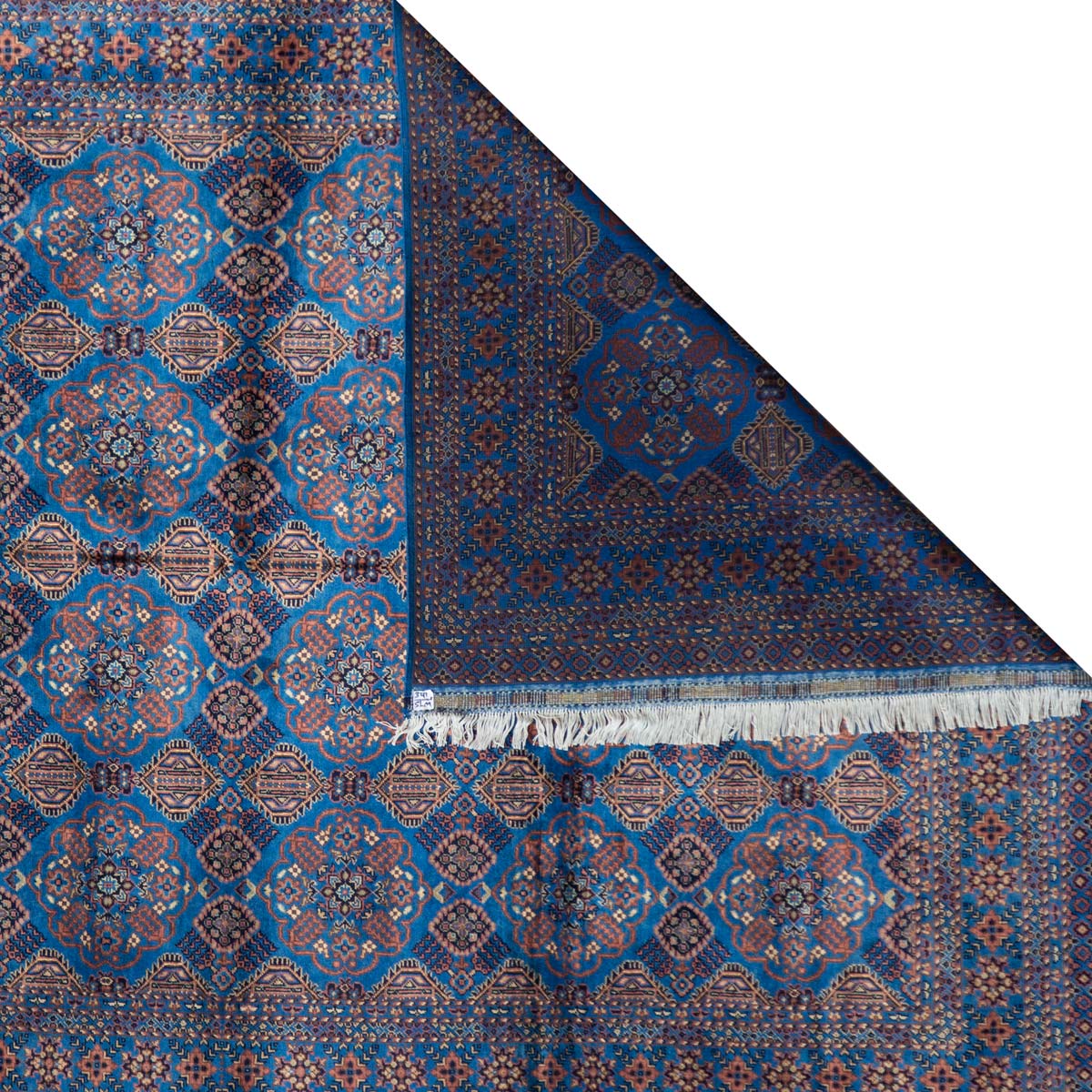 Sky Blue Patnosi Design Handmade Traditional Rug | 9' 6" X 6' 4"