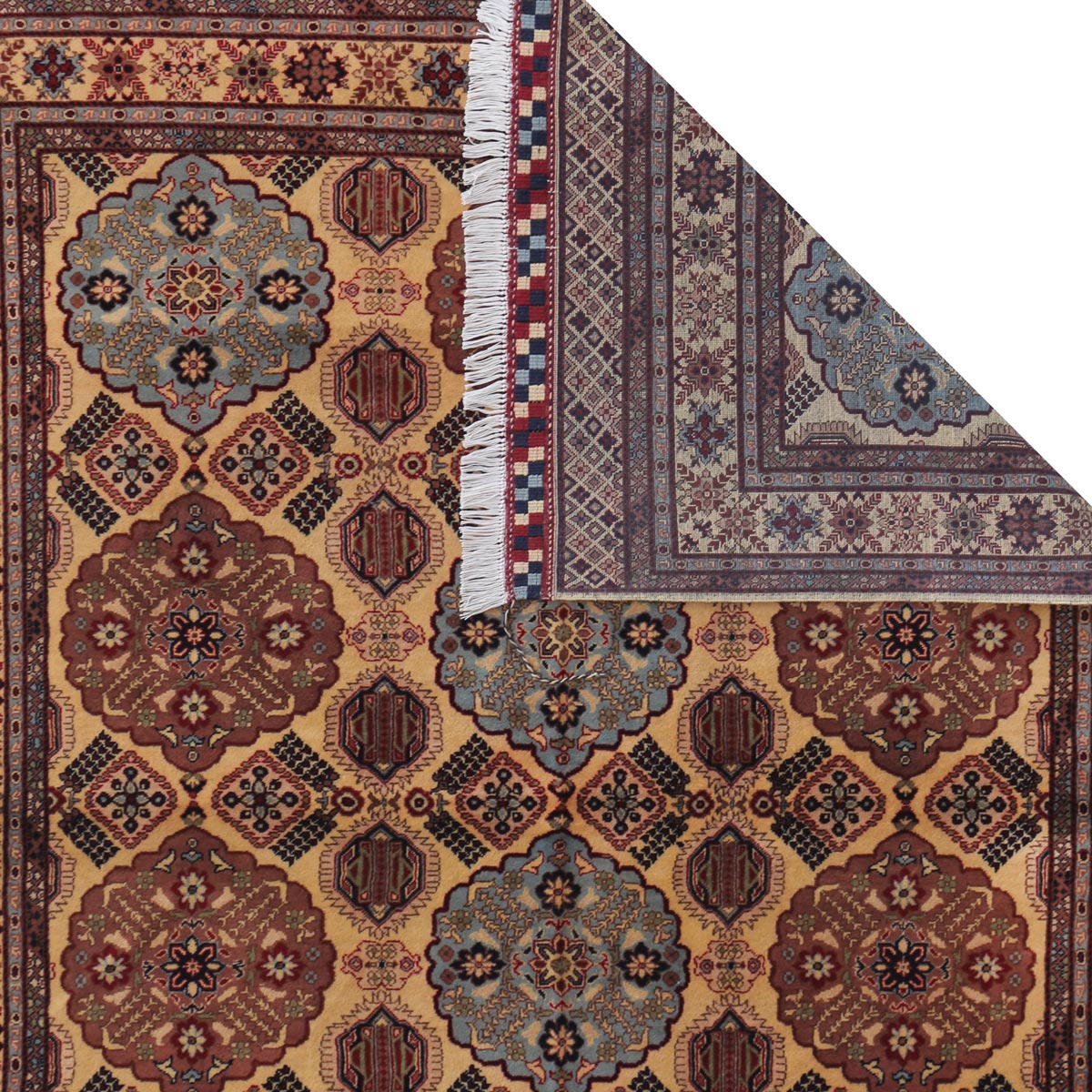 Brown Patnosi Design Handwoven Carpet | 6' 7" X 4' 11"
