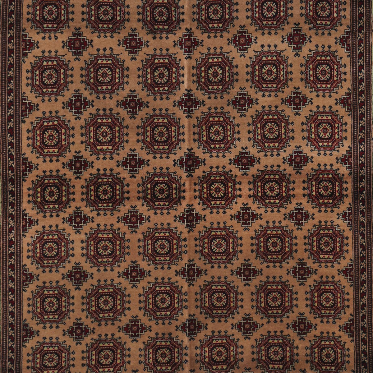 Brown Sariqi Design Handwoven Carpet | 6' 1" X 4' 11" 
