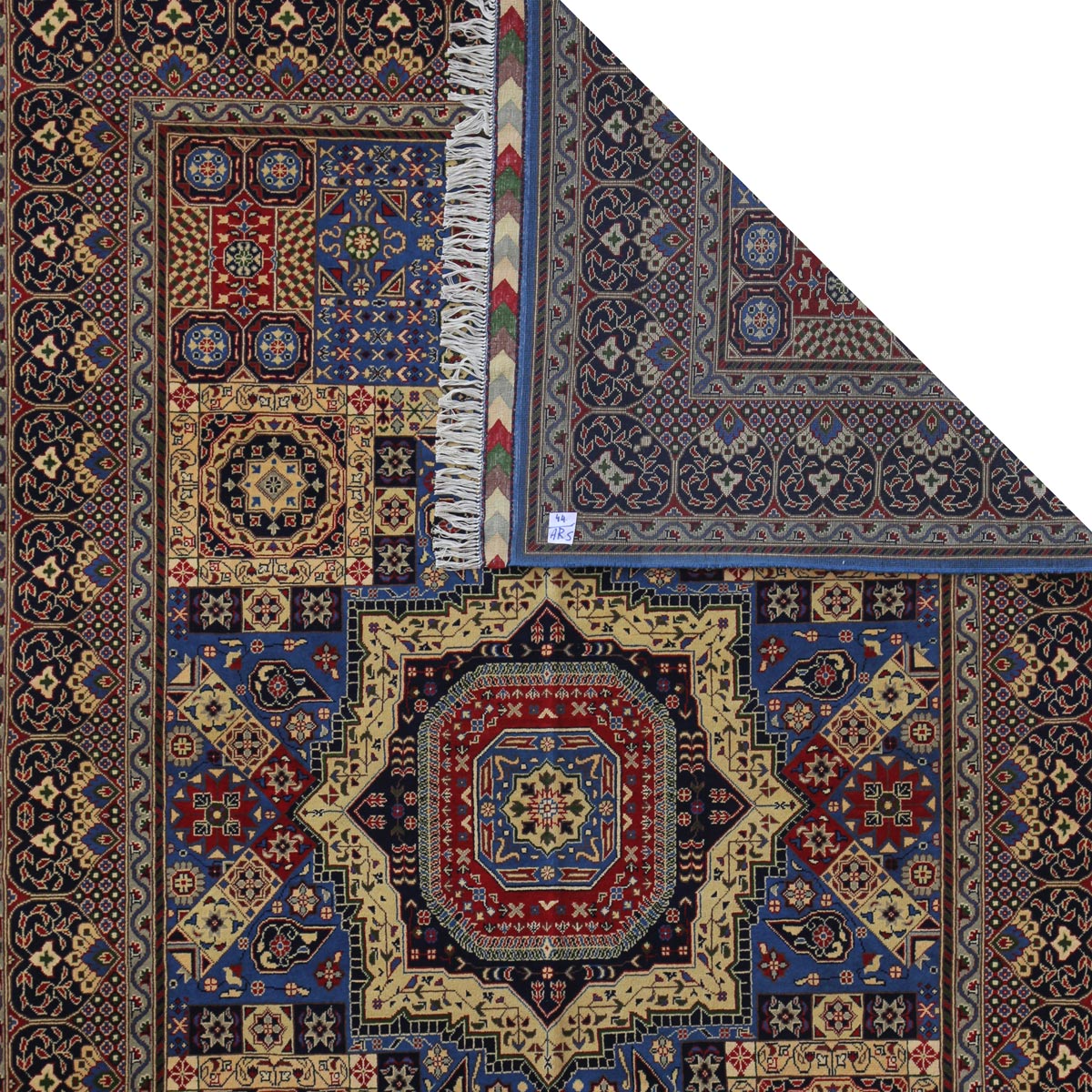 Blue Mamlok Design Handwoven Carpet | 10' 0" X 6' 8"