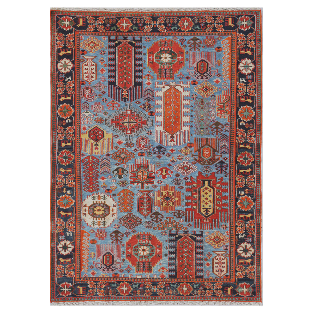 Blue Sumaki Handwoven Gelim | 6' 4" X 4' 6" 