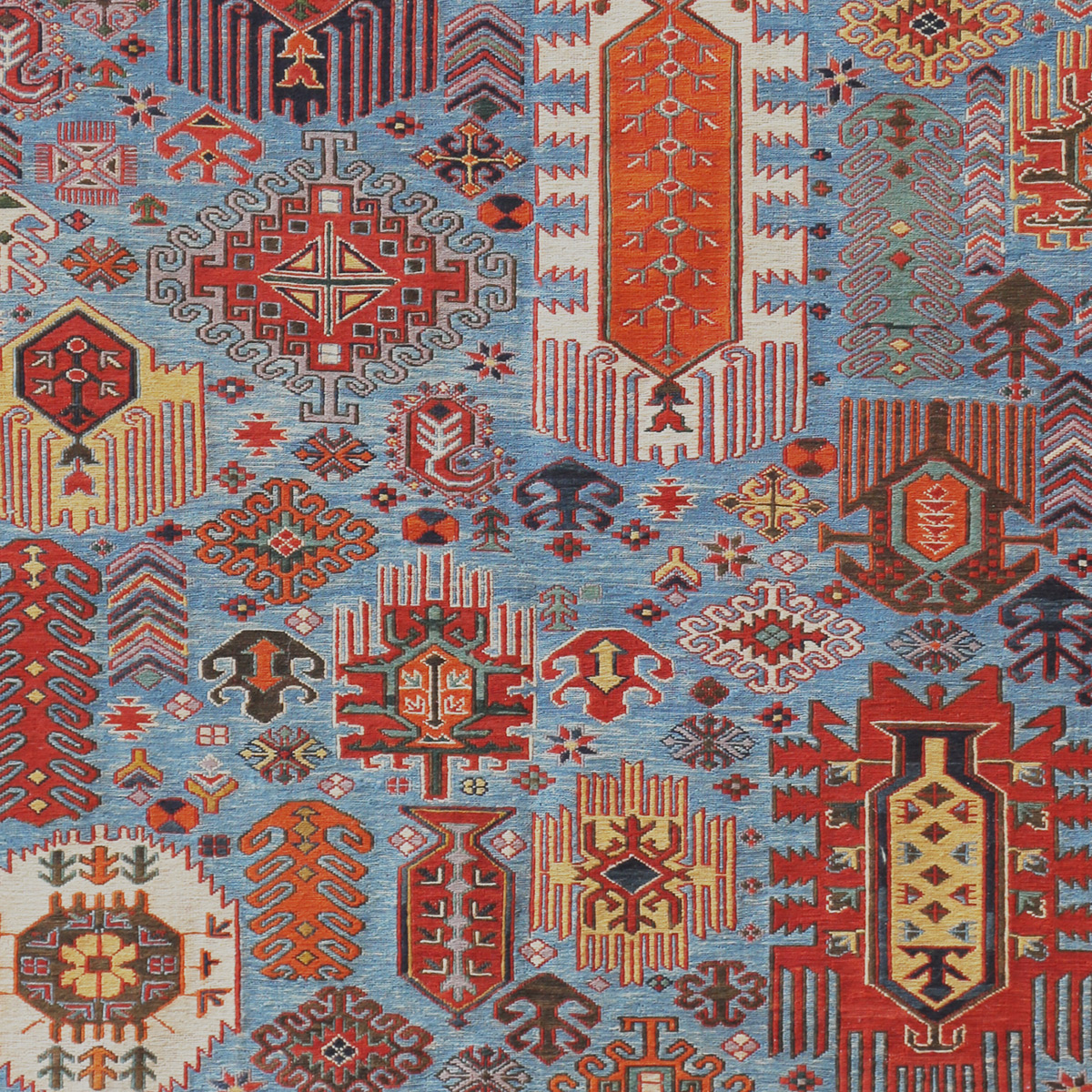 Blue Sumaki Handwoven Gelim | 6' 4" X 4' 6" 