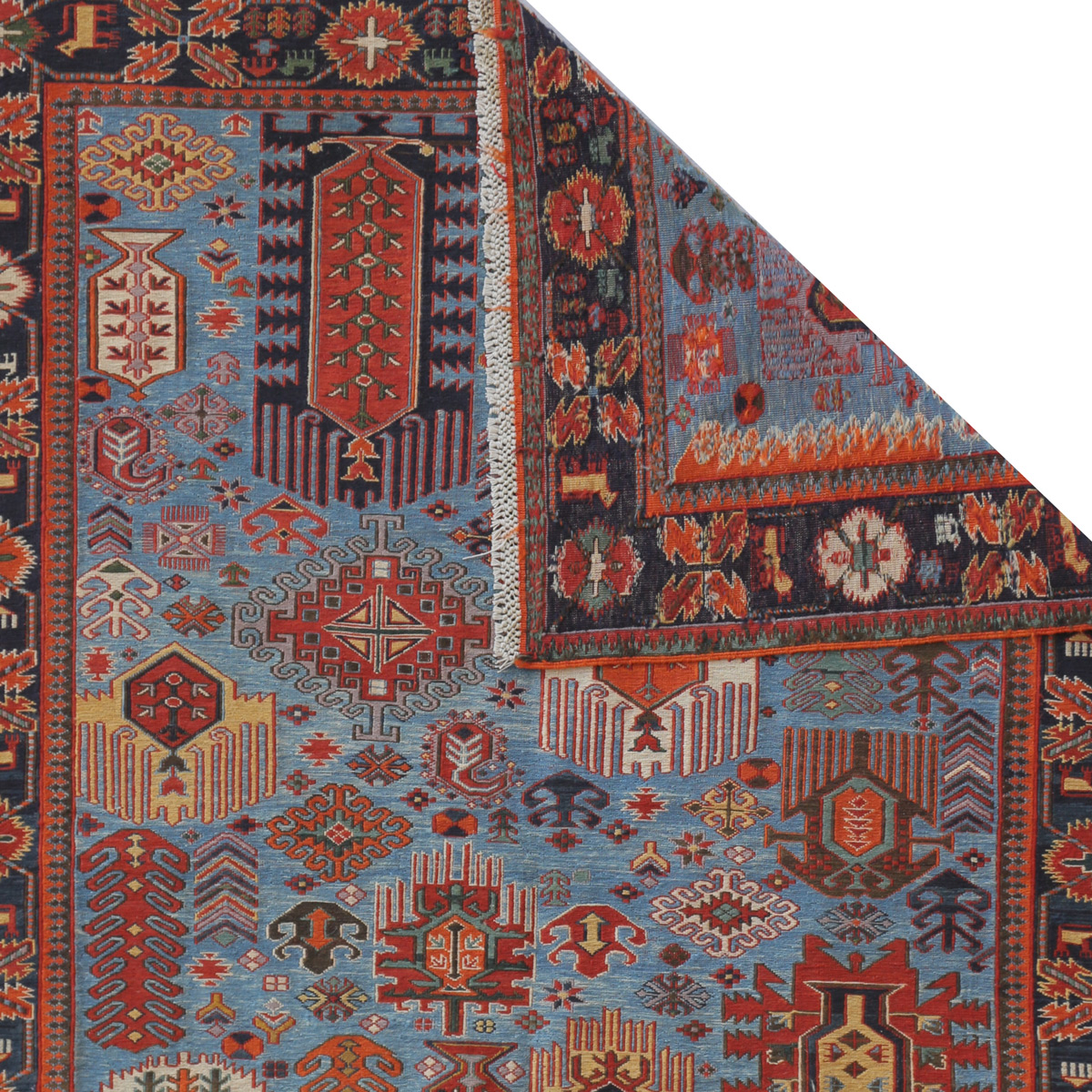 Blue Sumaki Handwoven Gelim | 6' 4" X 4' 6" 
