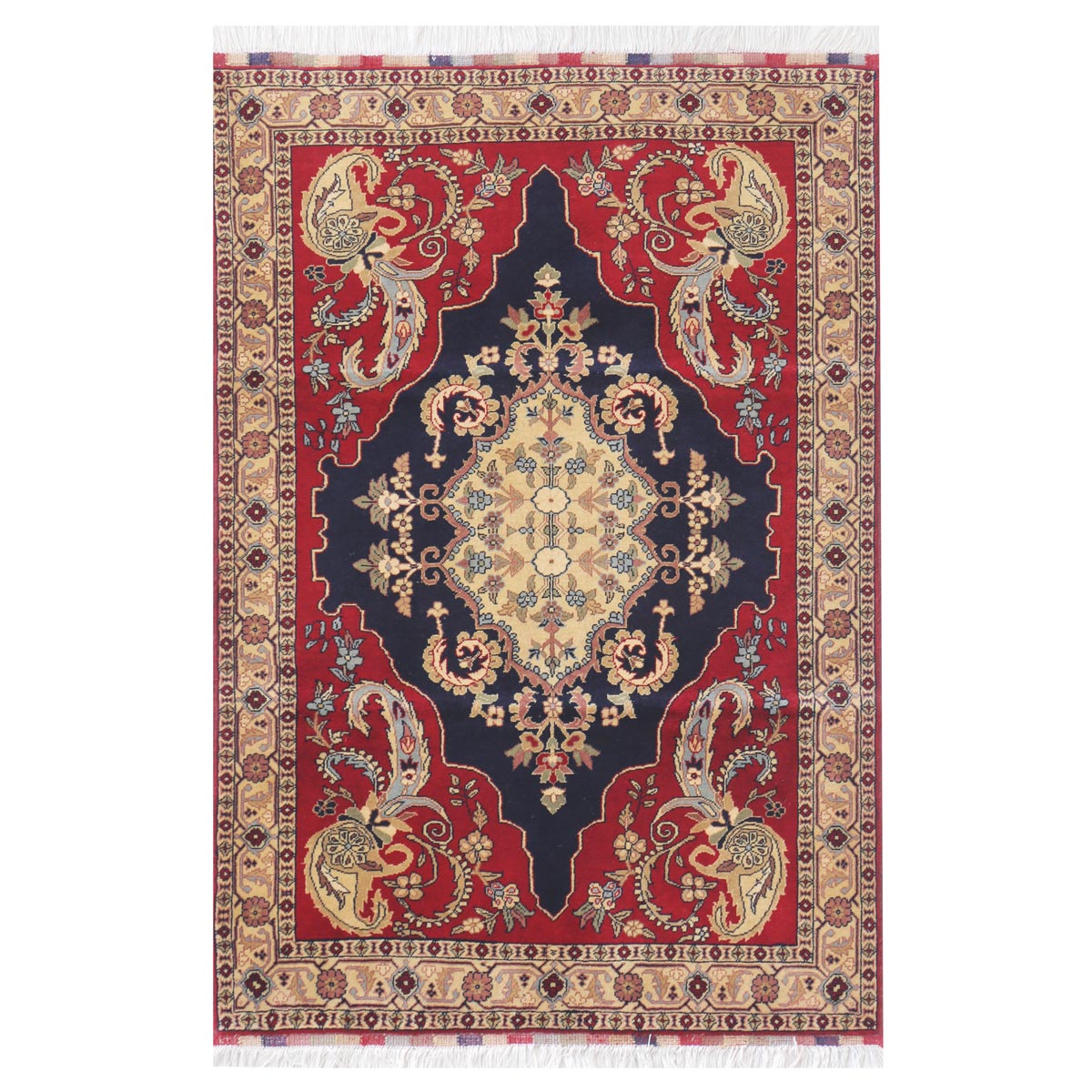Red Yak Gula Design Handwoven Carpet | 5' 2" X 3' 4"