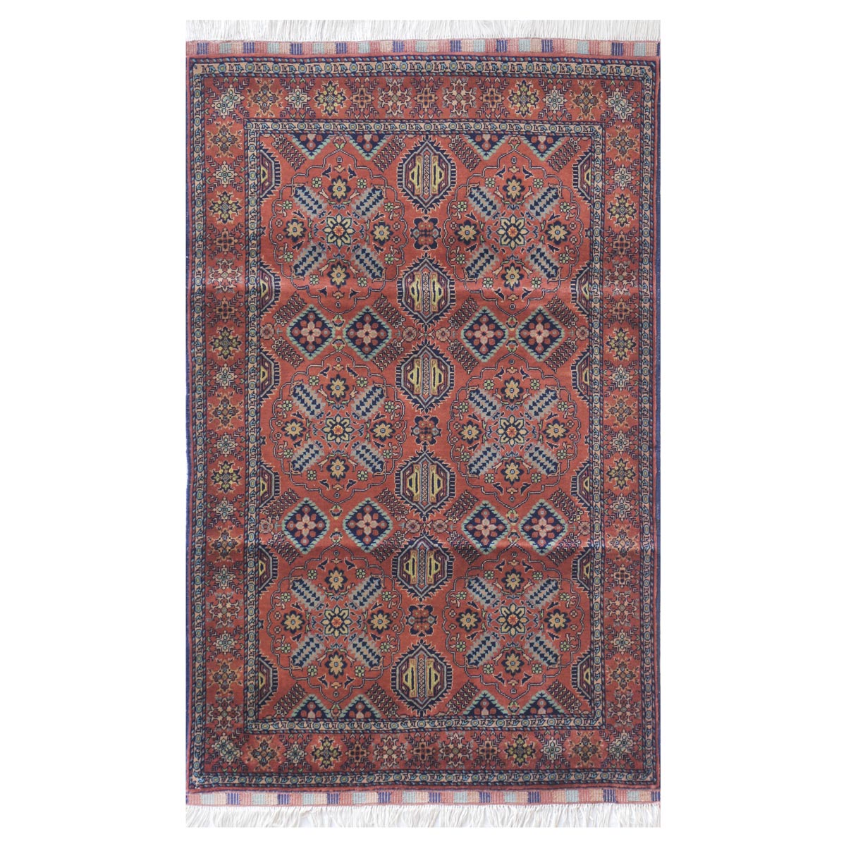 Tea Rose Patnosi Design Handwoven Carpet | 5' 1" X 3' 4"