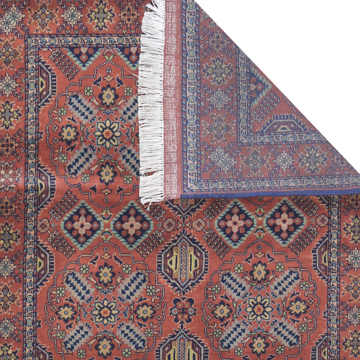 Tea Rose Patnosi Design Handwoven Carpet | 5' 1" X 3' 4"