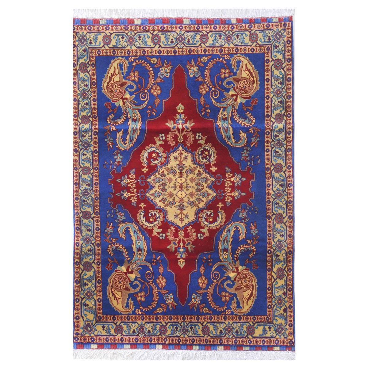 Blue Yak Gula Design Handwoven Carpet | 4' 10" X 3' 4"