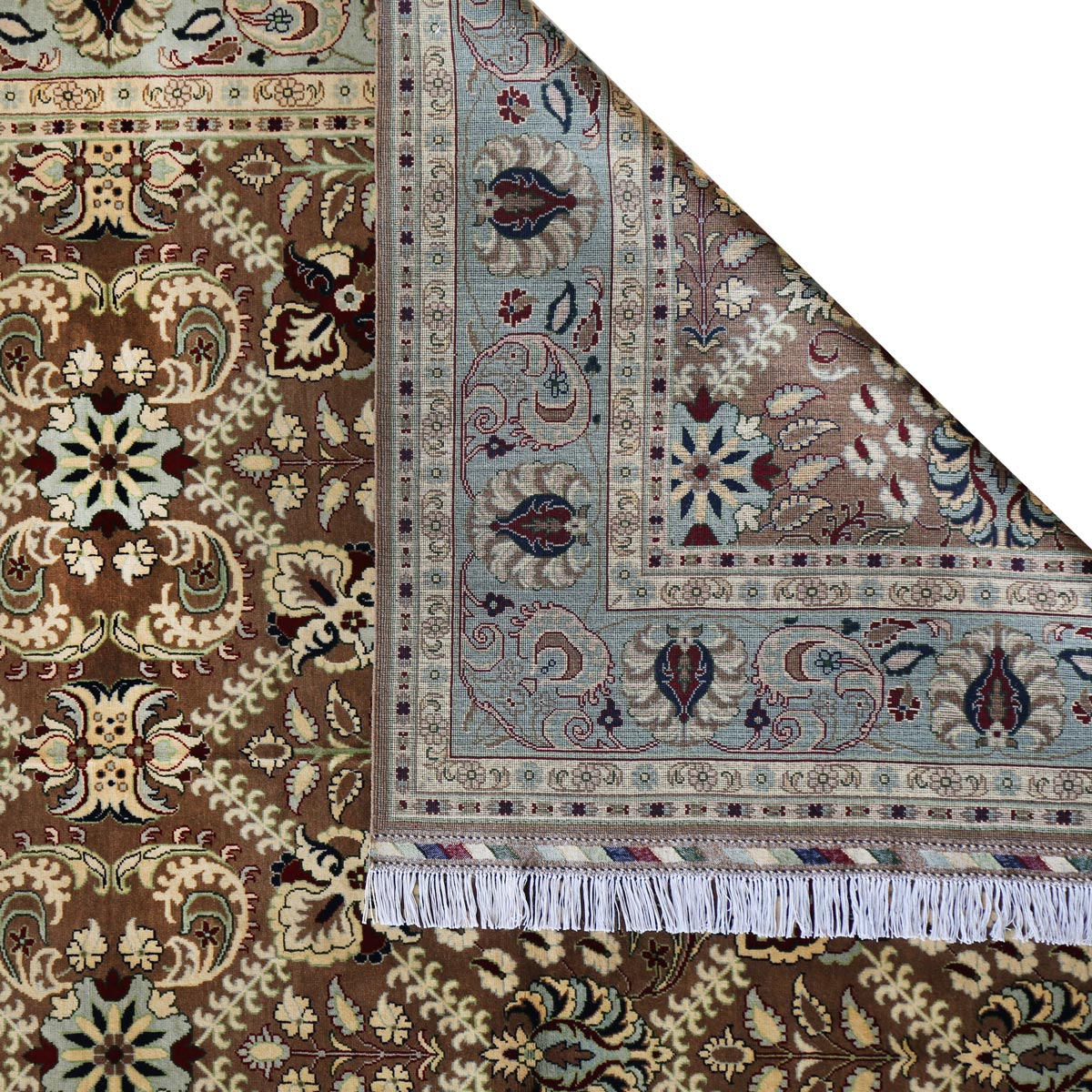 Afghan Wood Design Handwoven Carpet | 11' 5" X 8' 3"
