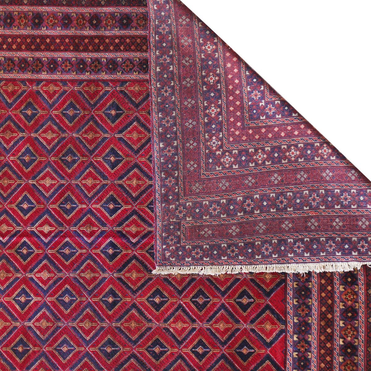 Afghan Best Handmade Herati Design Area Rug | 8' 9" X 6' 5"