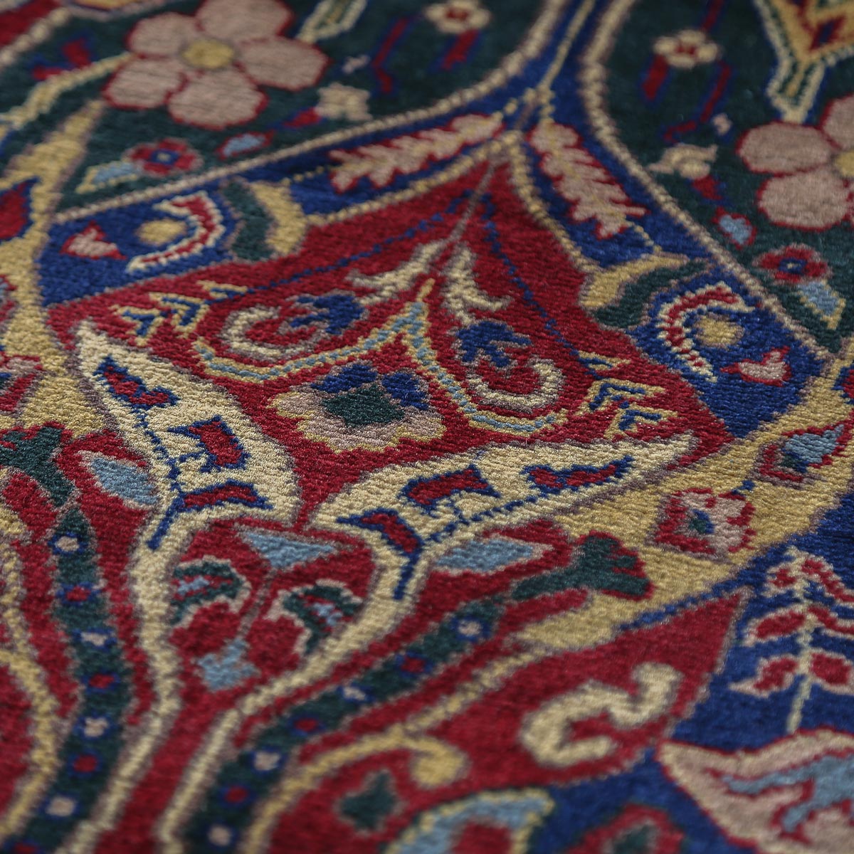 Heart Design Original Afghan Handwoven Carpet | 9' 5" X 5' 6"