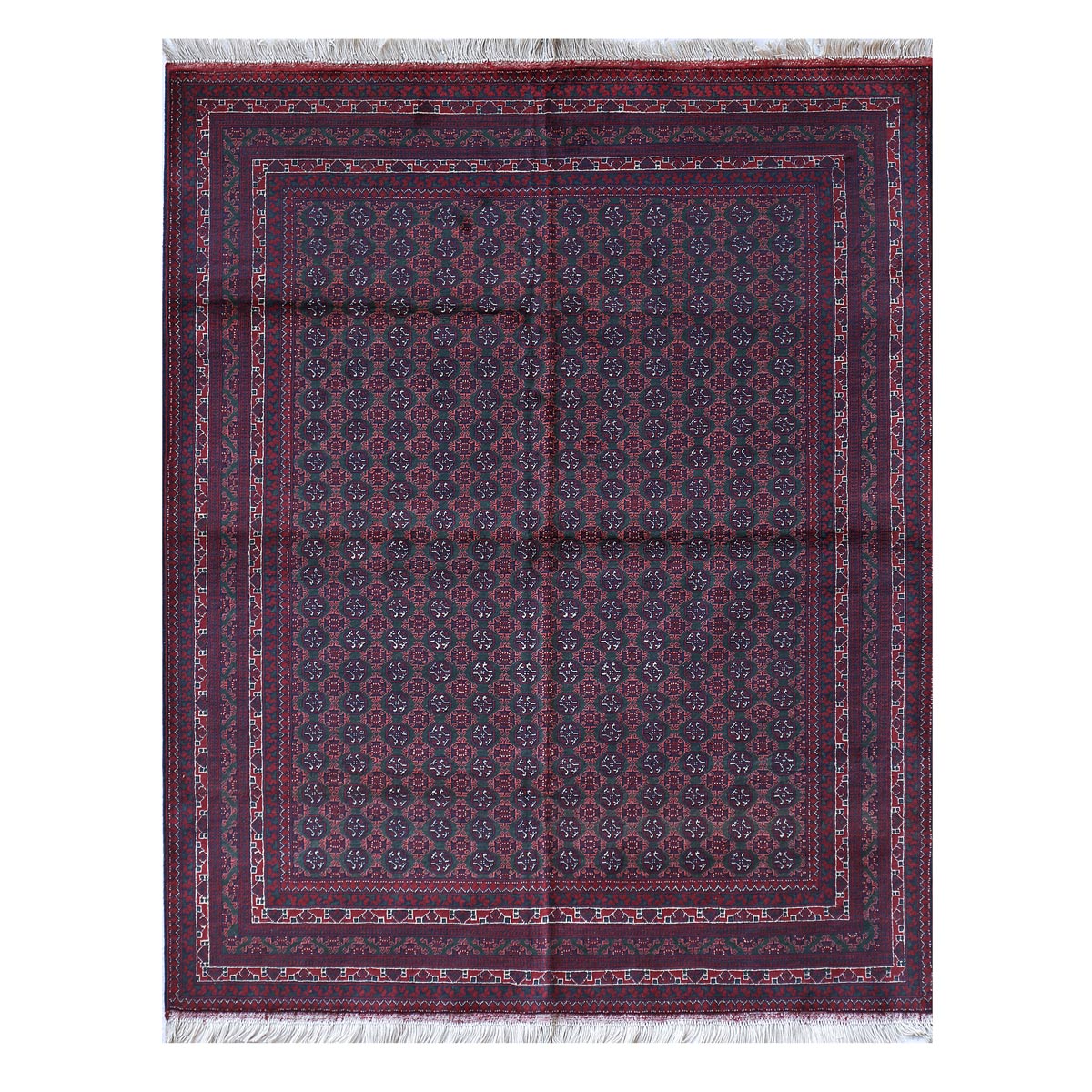 Mawri Design  Original Afghan Handmade Carpet | 6' 3" X 5' 1"