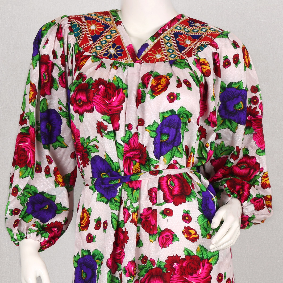 Floral Printed Wrap Top | Golnegar Cuff Sleeves Casual Wear Top