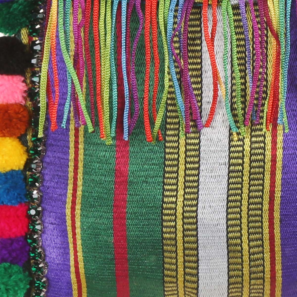 Colorful Striped Shoulder Bag | Chain Strap Quilted Bag