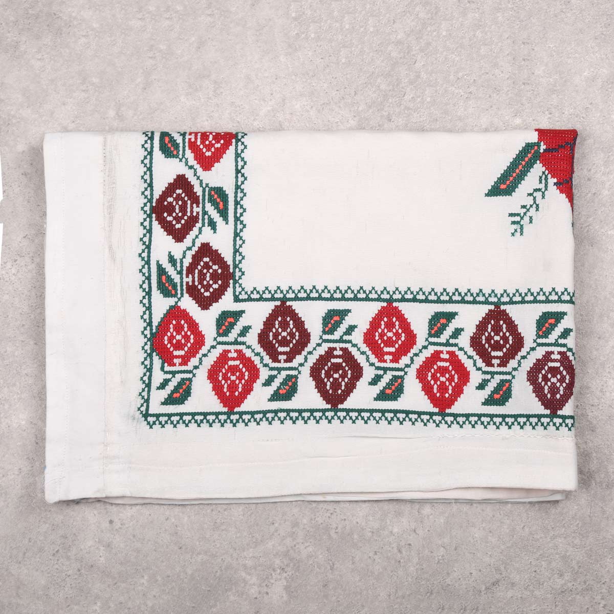 White Floral Embroidered Pillow Case | Handmade Traditional Pillow Case