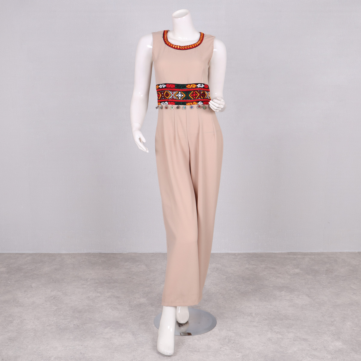 Fancy Women's Jumpsuit | Jumpsuit Outfit With Embroidered Belt