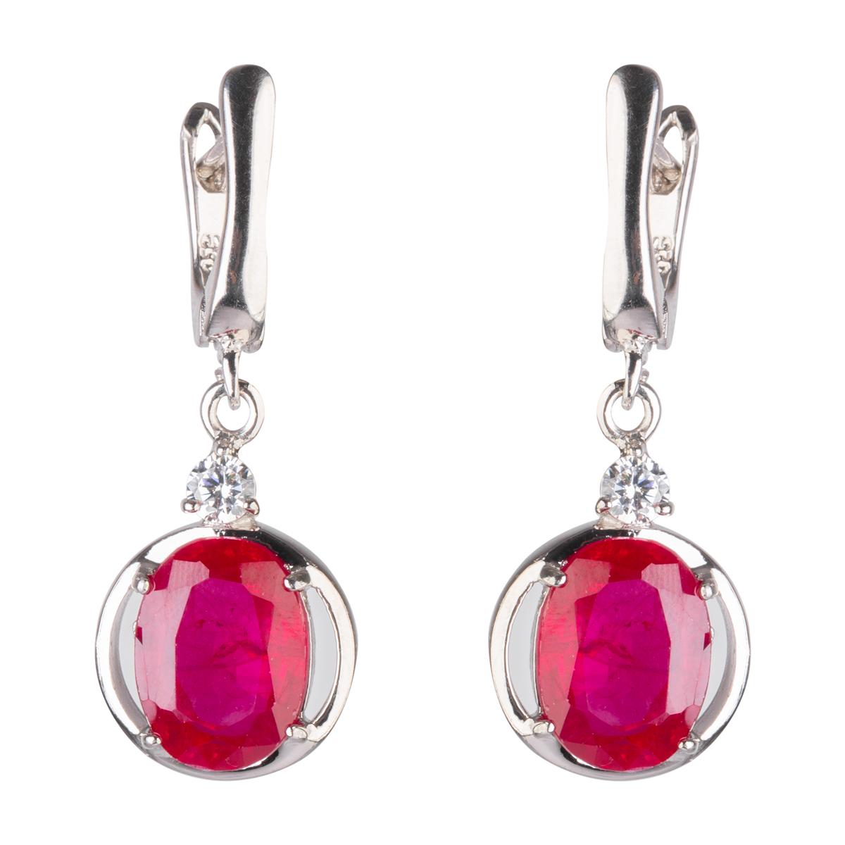 Oval Cut Ruby Gemstone Jewelry Set | Women Pendant Earring and Ring  