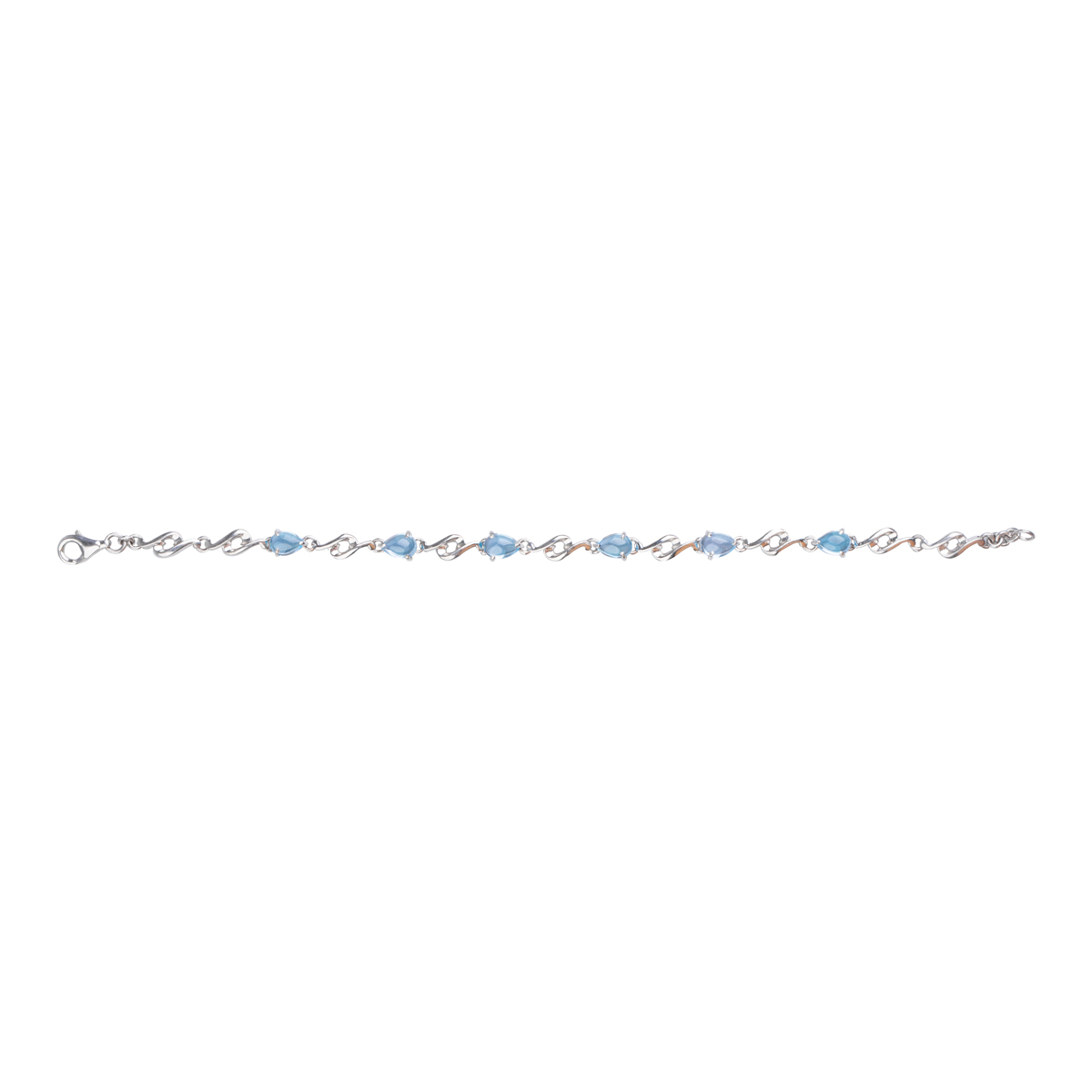 Blue Topaz Women Jewelry| Silver Carved Necklace With Hooked Earring and Ring