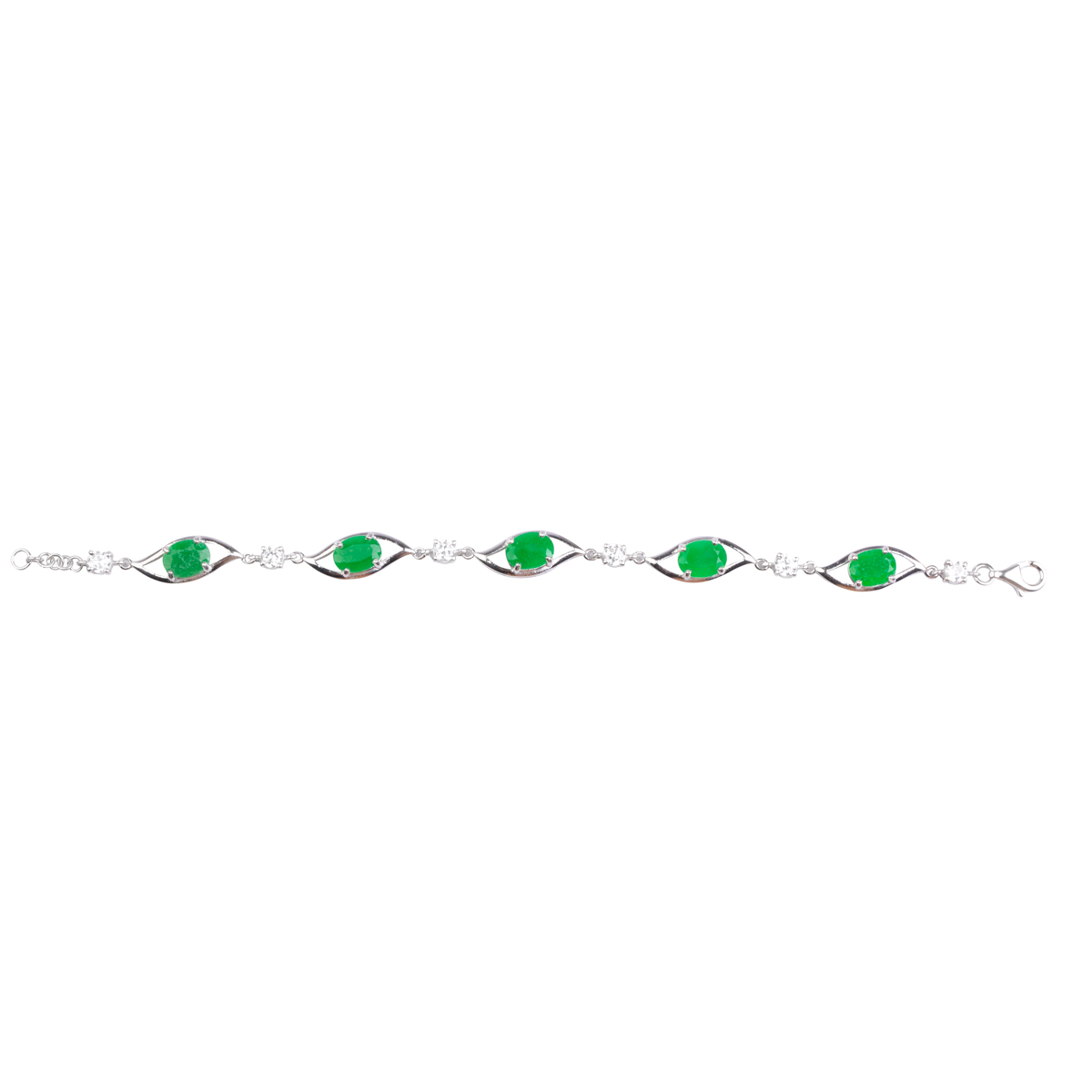 Green Agate Beaded Jewelry Set | Silver 925 Necklace With Pear Shape Earring