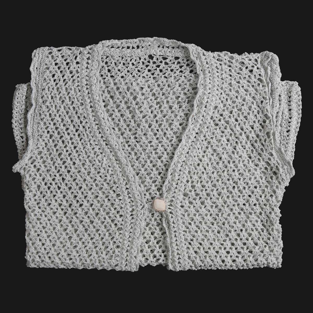 Sleeveless Hand-Knitted Vest | Gray Women's Sweater