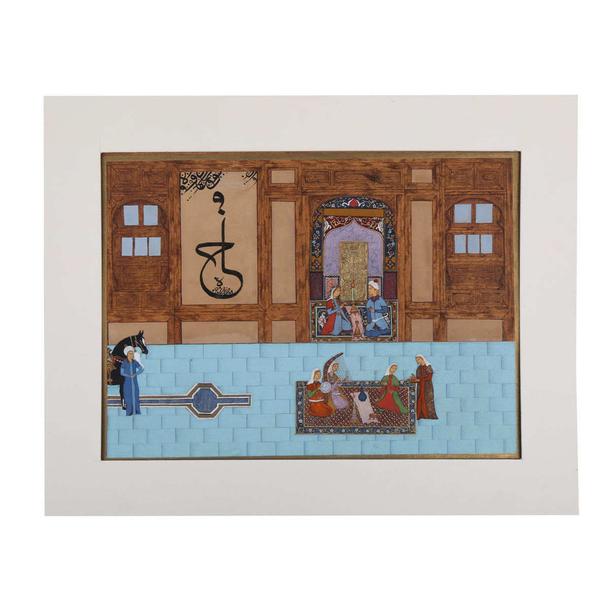 Ancient Morad Khani Painting on Paper | Royal Wall-Hanging Artwork