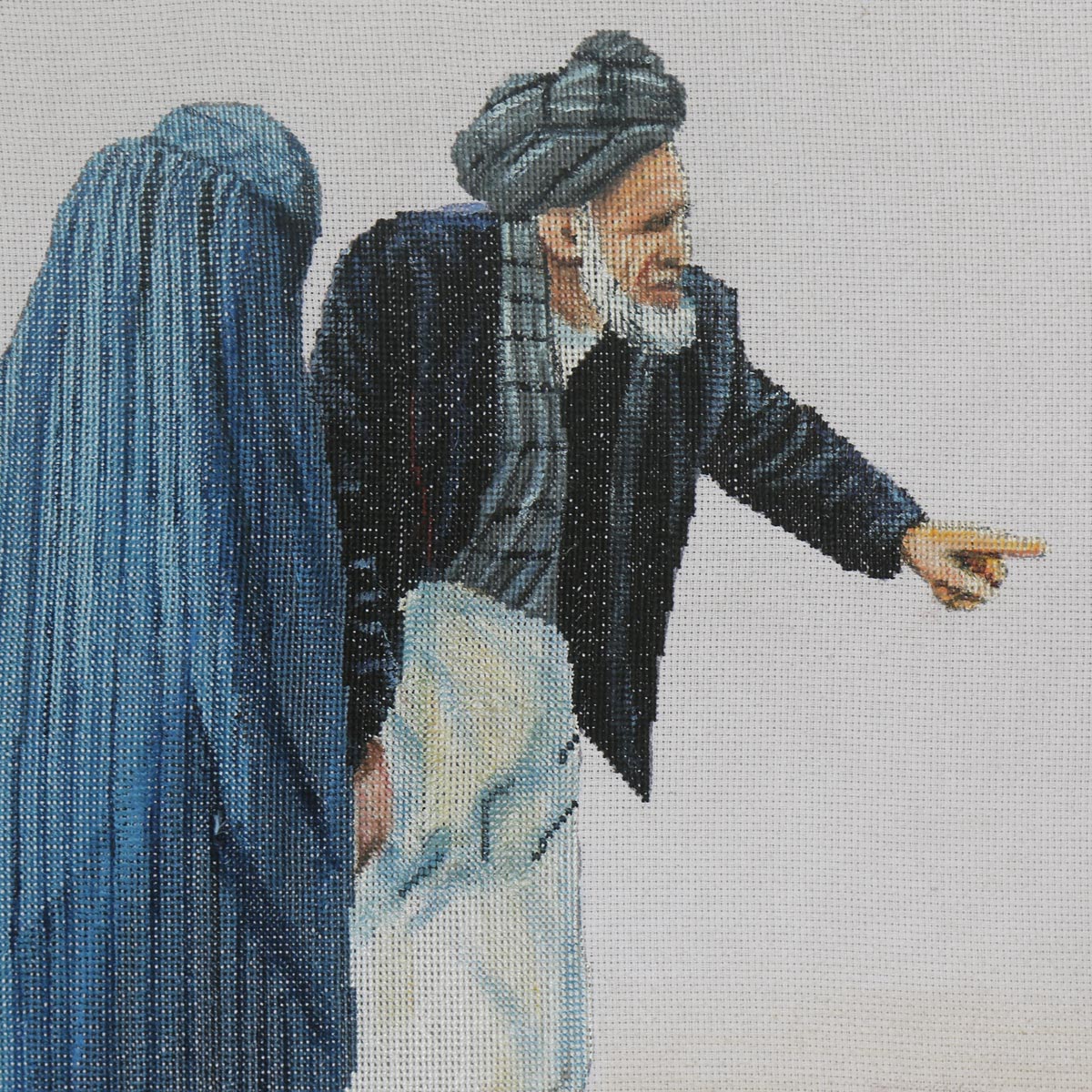 Afghan Cultural Diversity Artwork| Beautiful Needlework on Canvas