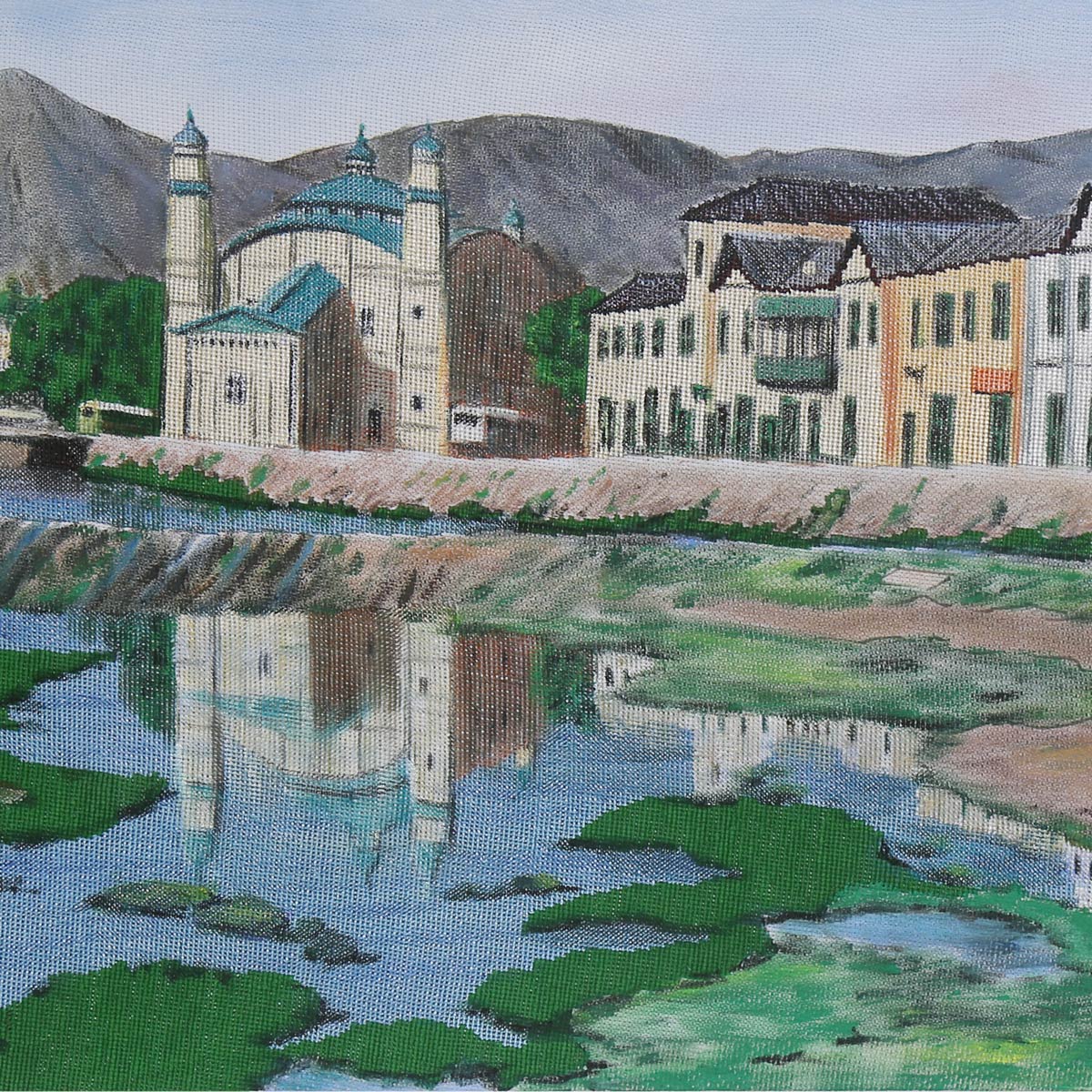 Kabul River Artwork| Shah 2 Shamshira Mosque Artwork| Afghan Women Needlework