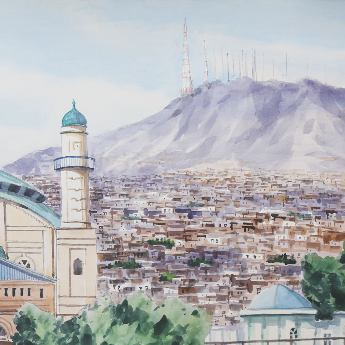 Shah 2 Shamshira Mosque Artwork| Kabul Historical Mosque Artwork